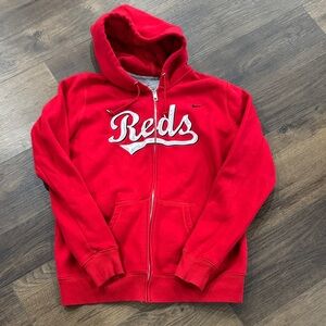 Nike Red Hoodie full zip Cincinnati Reds